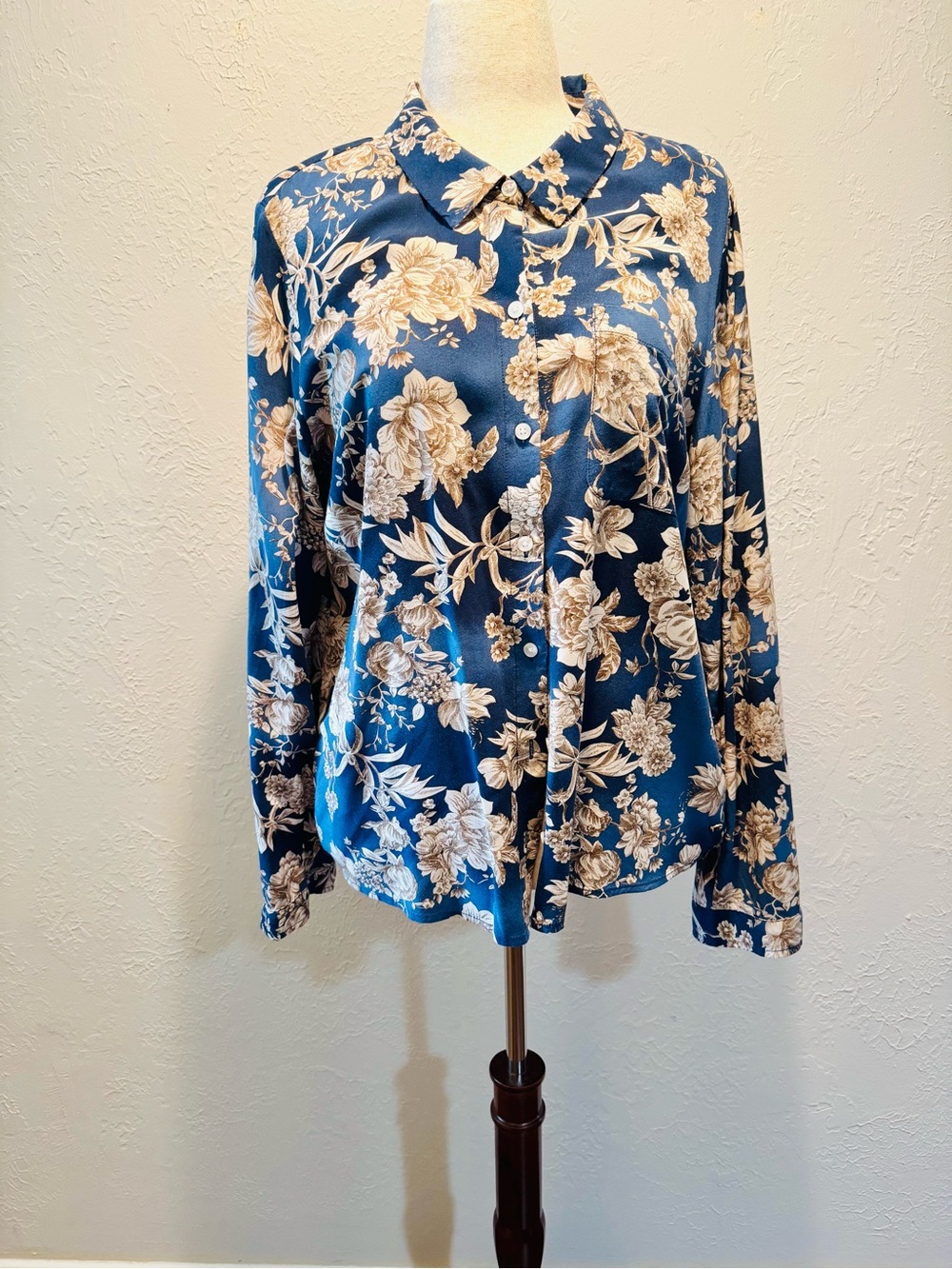Tommy Hilfiger Navy Floral Button-Down Shirt